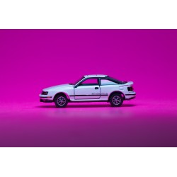 Colors - white Toyota Celica by Tomica / Pink Background
